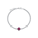 Браслет из красного золота с бриллиантами, рубином