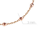 Браслет декоративный из красного золота