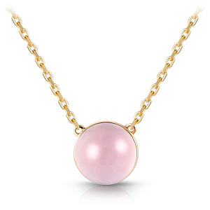 Колье из желтого золота, плетение якорное