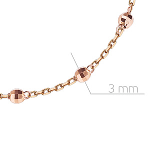 Браслет декоративный из красного золота