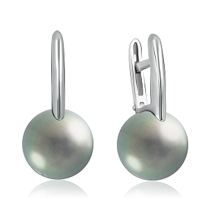 Серьги из белого золота с жемчугом