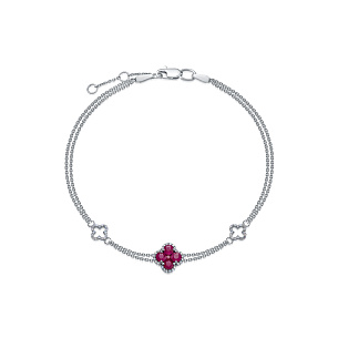 Браслет из красного золота с бриллиантом