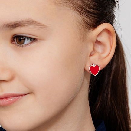 Серьги из серебра с эмалью