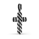 Крест из серебра с фианитом