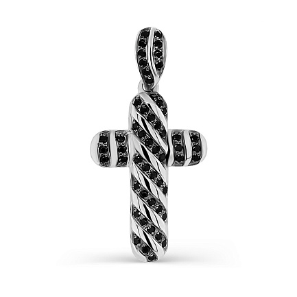 Крест из серебра с фианитом