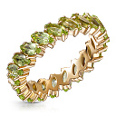 Кольцо из желтого золота с хризолитом