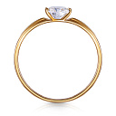 Кольцо из красного золота с фианитом