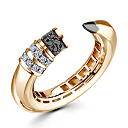 Кольцо из красного золота с бриллиантами