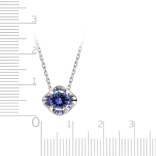 Колье из белого золота с танзанитом