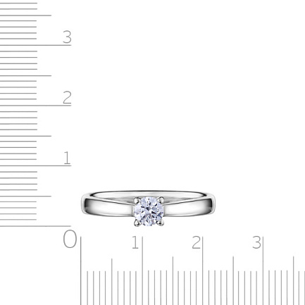 Кольцо из белого золота с бриллиантом