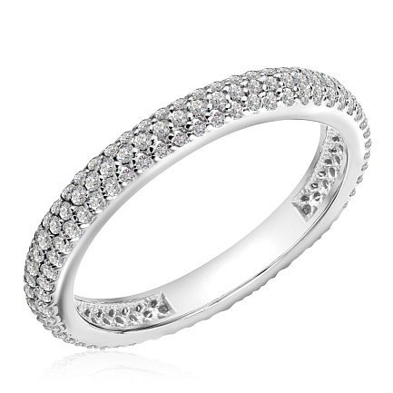 Кольцо из белого золота с бриллиантами