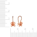 Серьги детские из красного золота
