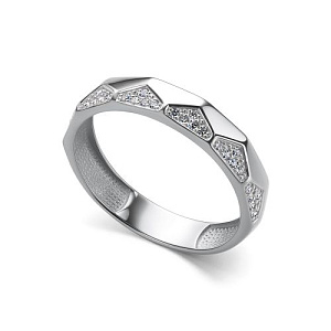 Кольцо из белого золота с бриллиантами