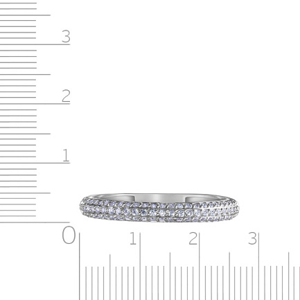 Кольцо из серебра с фианитом