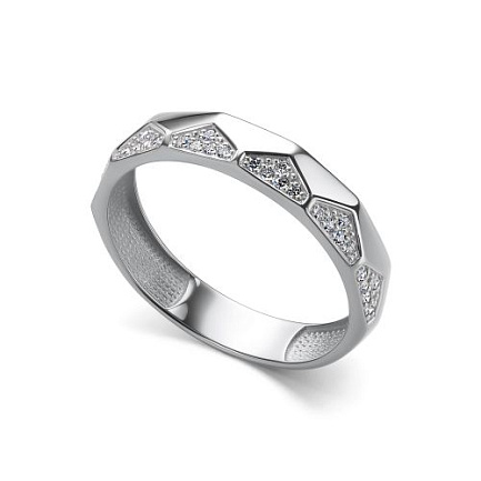 Кольцо из белого золота с бриллиантами