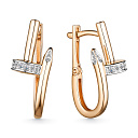 Серьги из красного золота с бриллиантами