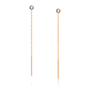 Продевки из красного золота с фианитом