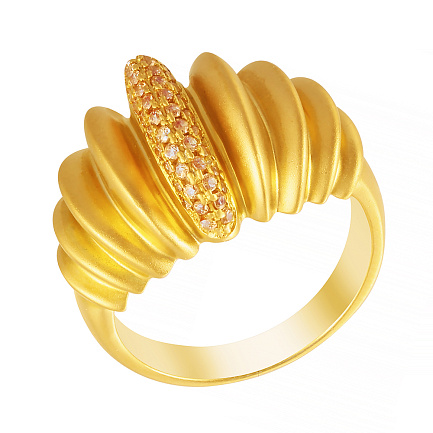 Кольцо из серебра с фианитом