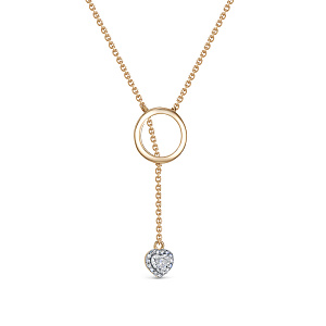 Колье из красного золота с бриллиантами