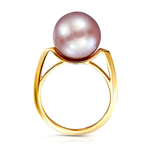 Кольцо из желтого золота с жемчугом
