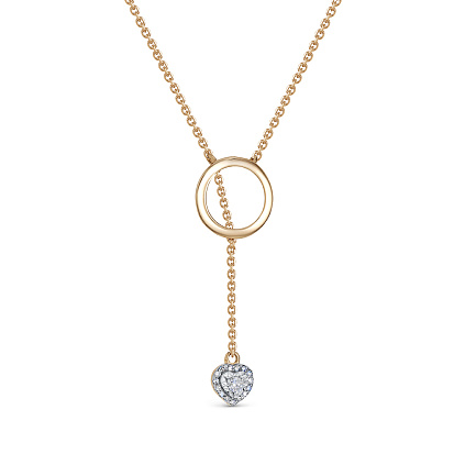 Колье из красного золота с бриллиантами