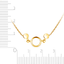 Колье из желтого золота, плетение якорное