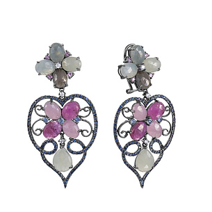 Серьги из золота с сапфиром