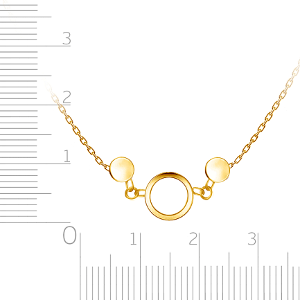 Колье из желтого золота, плетение якорное