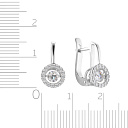 Серьги с английским замком из белого золота с бриллиантами