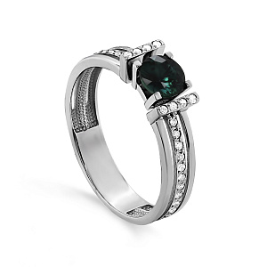 Кольцо из белого золота с бриллиантами