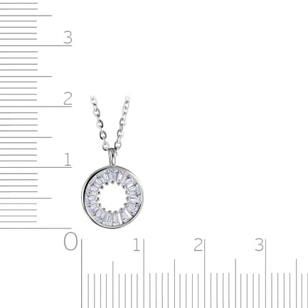 Колье из серебра с фианитом