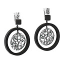 Серьги с английским замком из серебра с фианитами