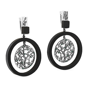 Серьги с английским замком из серебра