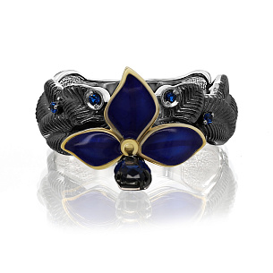 Кольцо из серебра с фианитами