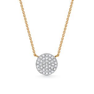 Колье из красного золота с бриллиантом