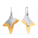 Серьги из серебра с фианитом