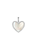 Подвеска из серебра с перламутром, фианитом