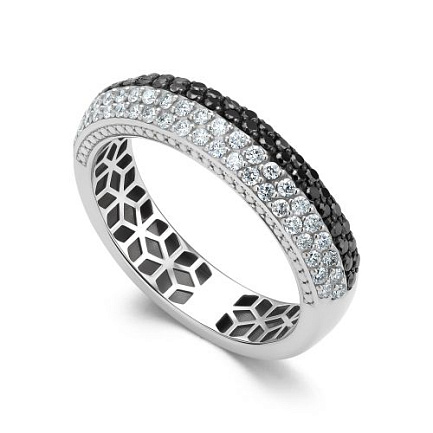 Кольцо из белого золота с бриллиантами