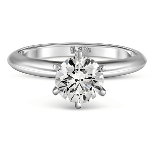 Кольцо из белого золота с бриллиантом