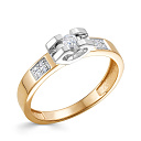 Кольцо из красного золота с бриллиантами