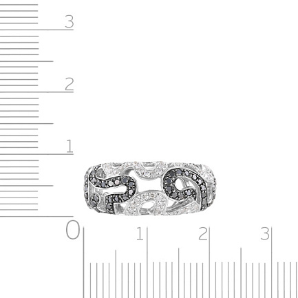 Кольцо из белого золота с бриллиантами