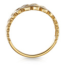 Кольцо из серебра с позолотой, фианитом