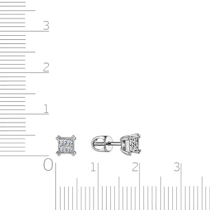 Пусеты из белого золота с бриллиантами