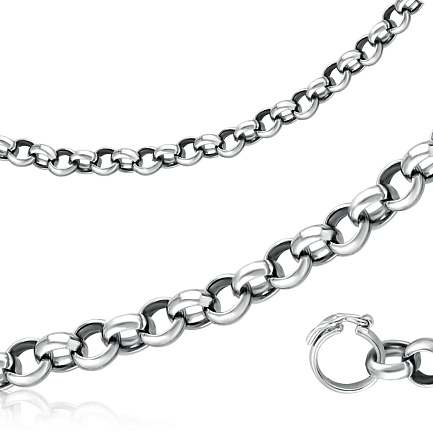 Браслет ручной работы из серебра, плетение бельцер (ролло)