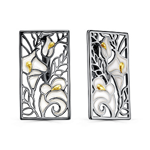 Серьги с английским замком из серебра