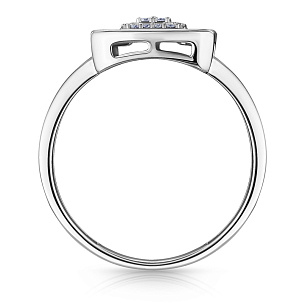 Кольцо из белого золота с бриллиантом