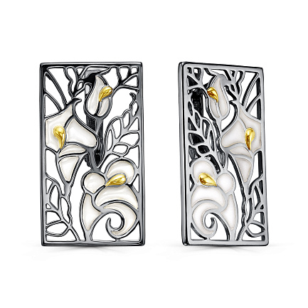 Серьги с английским замком из серебра