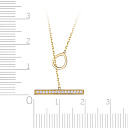 Колье из желтого золота с фианитом