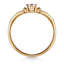 Кольцо из красного золота с фианитом