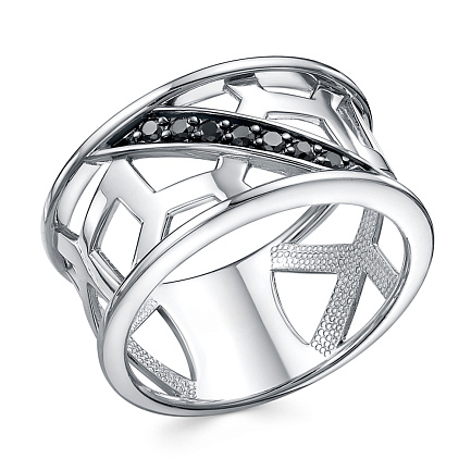 Кольцо из белого золота с бриллиантами